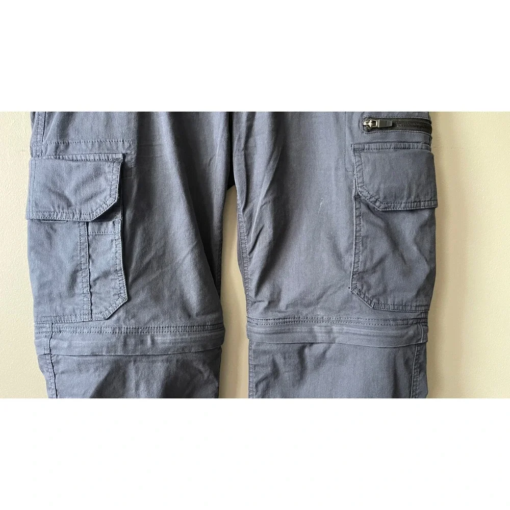 BC Clothing Mens Convertible Cargo Hiking Pants Navy Zip Off Shorts S 34 buckle